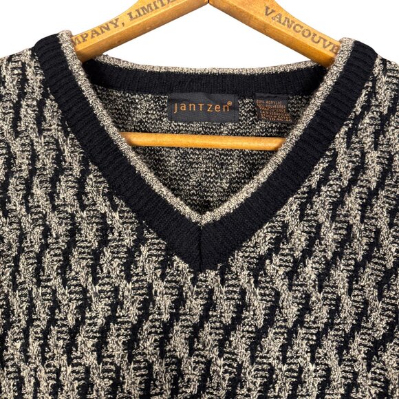 Vintage 90s Textured Knit Sweater Cabincore Pullover Slouchy Grunge Patterned - Picture 6 of 10